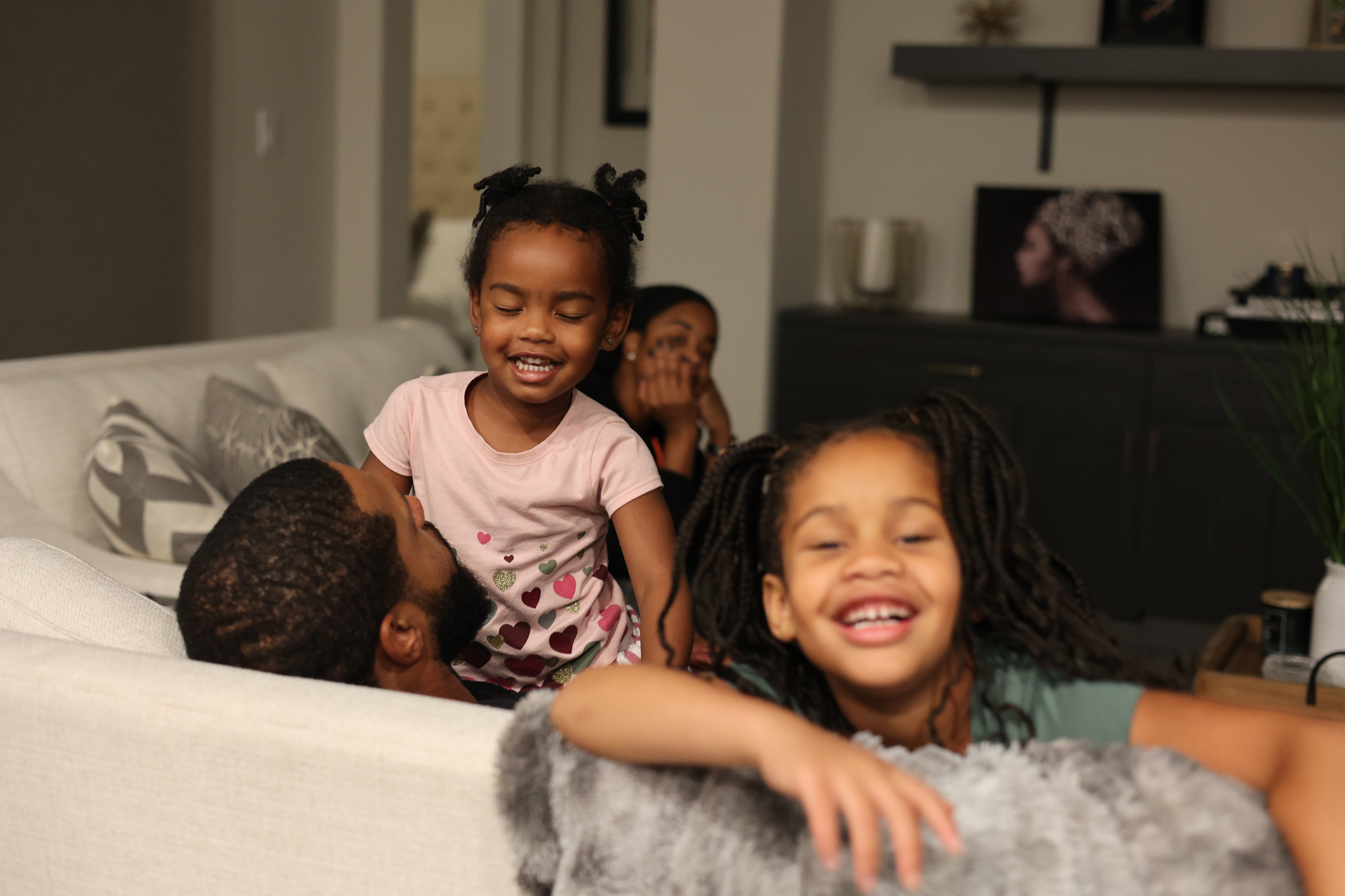 Dad and daughter moment